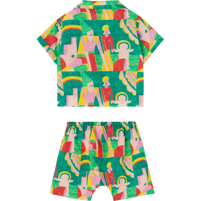 Magpie Baby Shirt & Short Set, Green - Mixed Apparel Set - 2