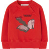 Shark Baby Sweatshirt, Red - Sweatshirts - 1 - thumbnail