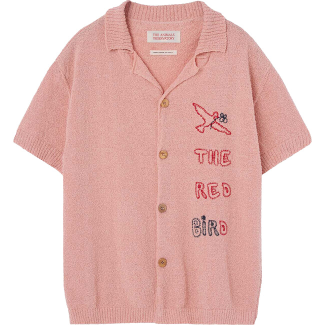 Whale Bird Kids Relaxed Fit Sweater, Soft Pink