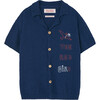 Whale Bird Kids Relaxed Fit Sweater, Navy - Sweaters - 1 - thumbnail