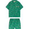 Magpie Men & Women Kids Regular Fit Short Sleeve Shirt & Short Set, Green - Mixed Apparel Set - 1 - thumbnail