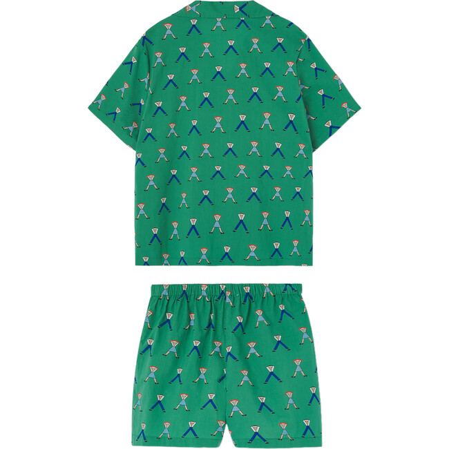 Magpie Men & Women Kids Regular Fit Short Sleeve Shirt & Short Set, Green - Mixed Apparel Set - 2