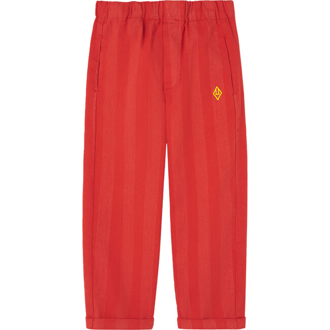 Camel Stripes Kids Relaxed Fit Pants, Red