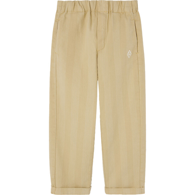 Camel Stripes Kids Relaxed Fit Pants, Beige