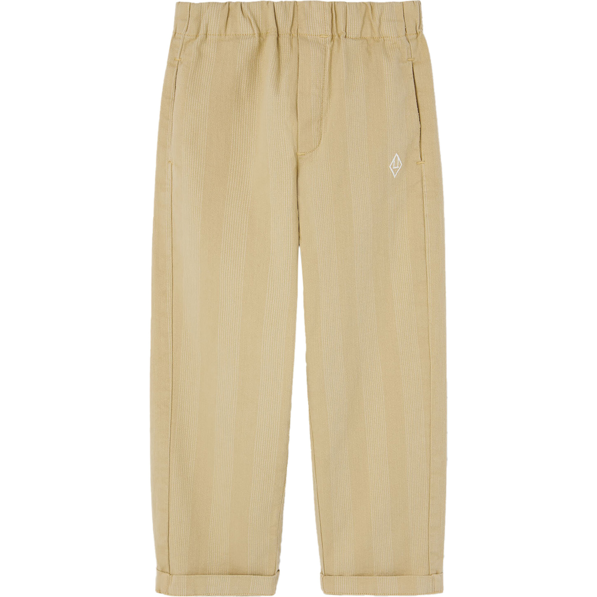 Camel Stripes Kids Relaxed Fit Pants, Beige - Pants - 1