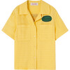 Kangaroo Animals Observatory Kids Relaxed Fit Shirt, Yellow - Shirts - 1 - thumbnail