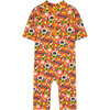 Caterpillar Flowers Kids Swimsuit, Orange - One Pieces - 1 - thumbnail