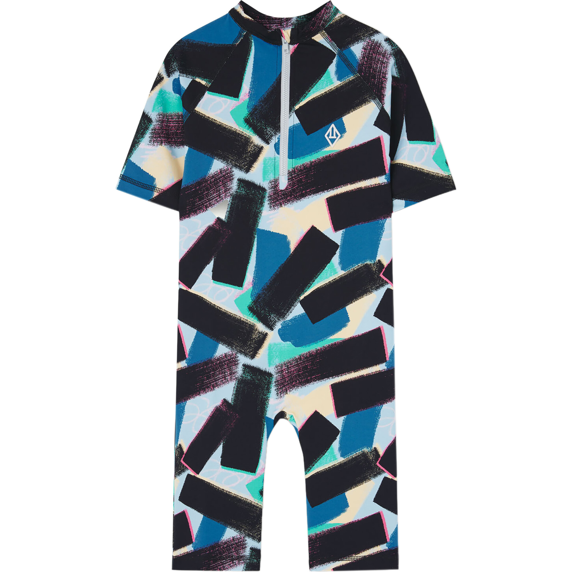 Caterpillar Brushes Kids Swimsuit, Blue - One Pieces - 1