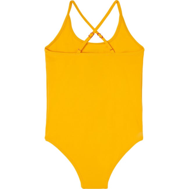 Octopus Billy the Dog Kids Swimsuit, Yellow - Blouses - 2