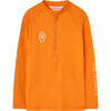 Deer Logo Kids Swimsuit, Orange - Rash Guards - 1 - thumbnail