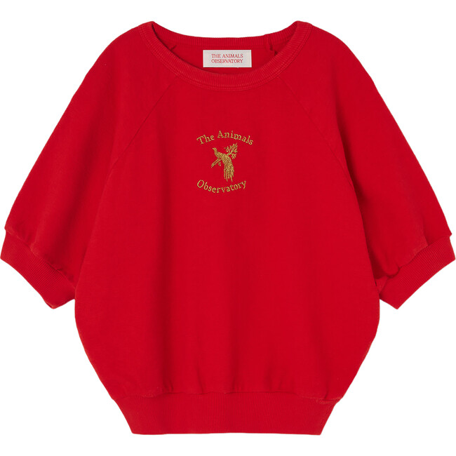 Squab Bird Kids Relaxed Fit Top, Red