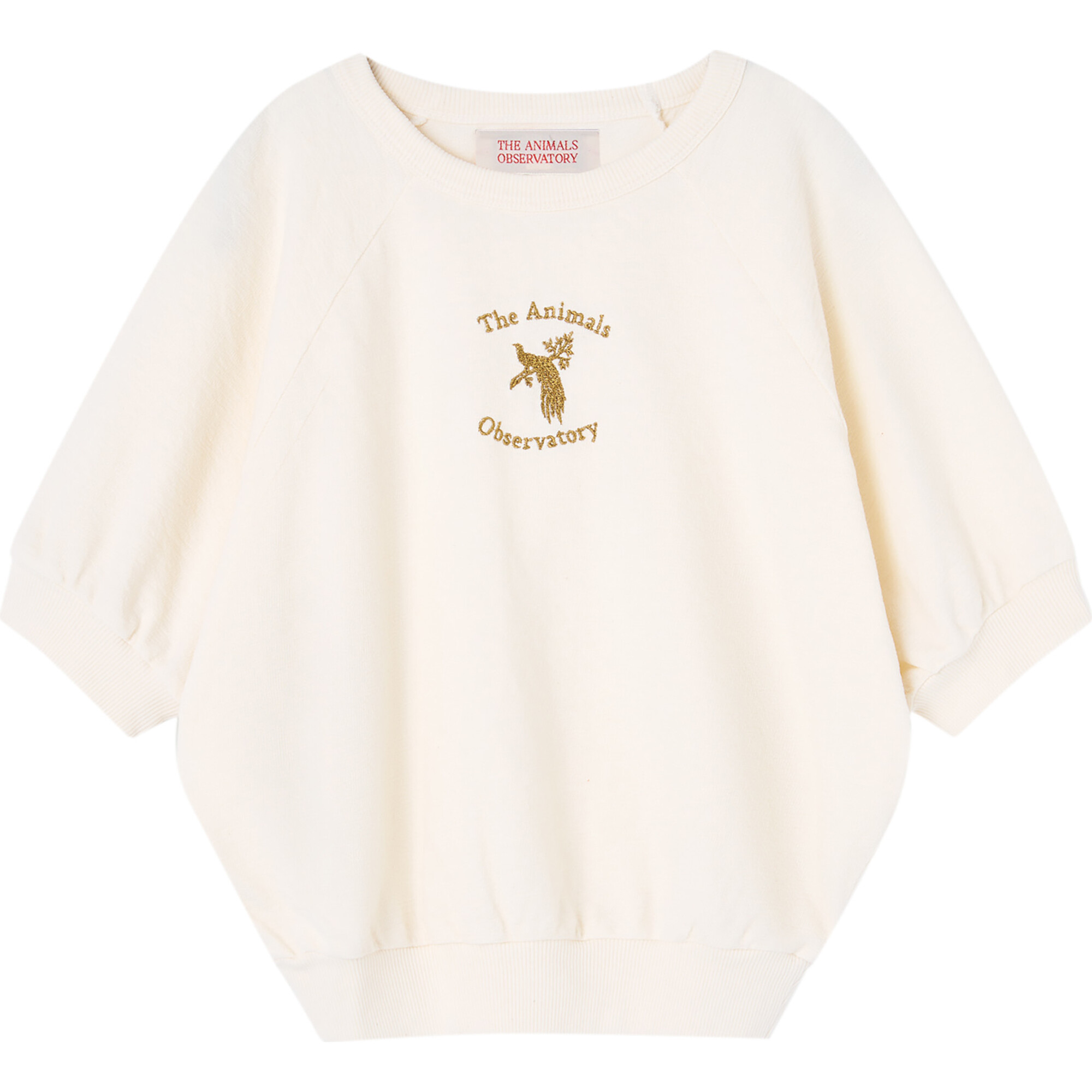 Squab Bird Kids Relaxed Fit Top, White - Blouses - 1