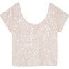 Sequins Crayfish Kids Regular Fit Top, White - Blouses - 2