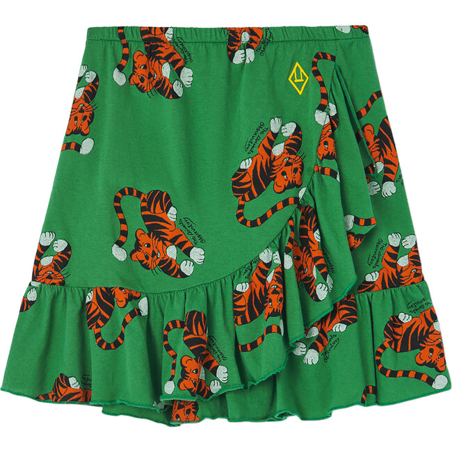 Manatee Tigers Kids Regular Fit Skirt, Green