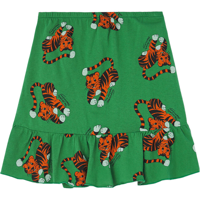 Manatee Tigers Kids Regular Fit Skirt, Green - Skirts - 2