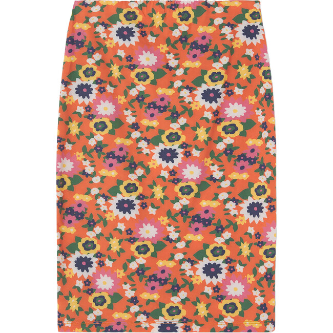 Anaconda Flowers Kids Regular Fit Skirt, Orange - Skirts - 2