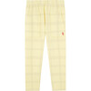 Horse Squares Kids Relaxed Fit Pants, Soft Yellow - Pants - 1 - thumbnail