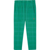 Horse Squares Kids Relaxed Fit Pants, Green - Pants - 1 - thumbnail