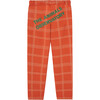 Horse Squares Kids Relaxed Fit Pants, Orange - Pants - 2