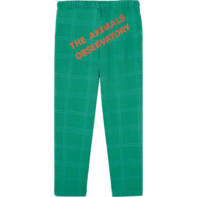 Horse Squares Kids Relaxed Fit Pants, Green - Pants - 2