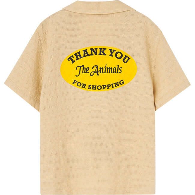 Kangaroo Animals Observatory Kids Relaxed Fit Shirt, Beige