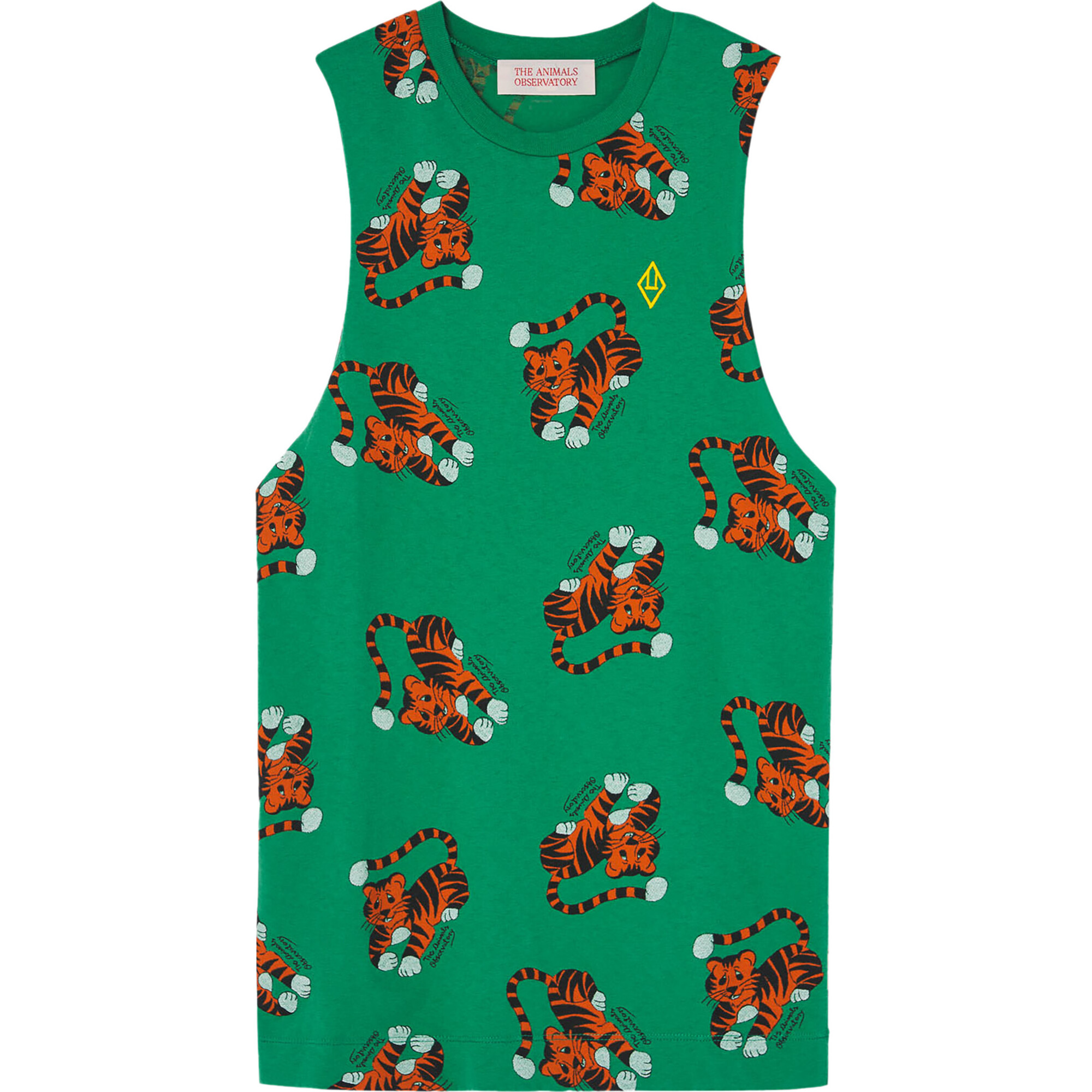 slim fit dress slacks Oversized Plisse Shirt Dress in Green Tiger Tales Print -Lala Original main image 1