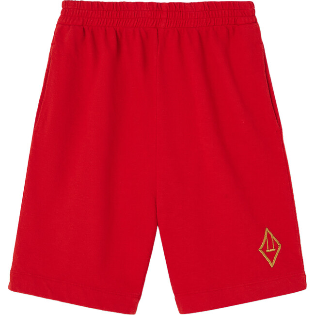 Eagle Logo Kids Relaxed Fit Pants, Red
