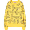 Shark Ghost Kids Relaxed Fit Sweatshirt, Yellow - Sweatshirts - 1 - thumbnail