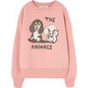 Bear Dogs Kids Relaxed Fit Sweatshirt, Pink - Sweatshirts - 1 - thumbnail