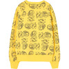 Shark Ghost Kids Relaxed Fit Sweatshirt, Yellow - Sweatshirts - 2