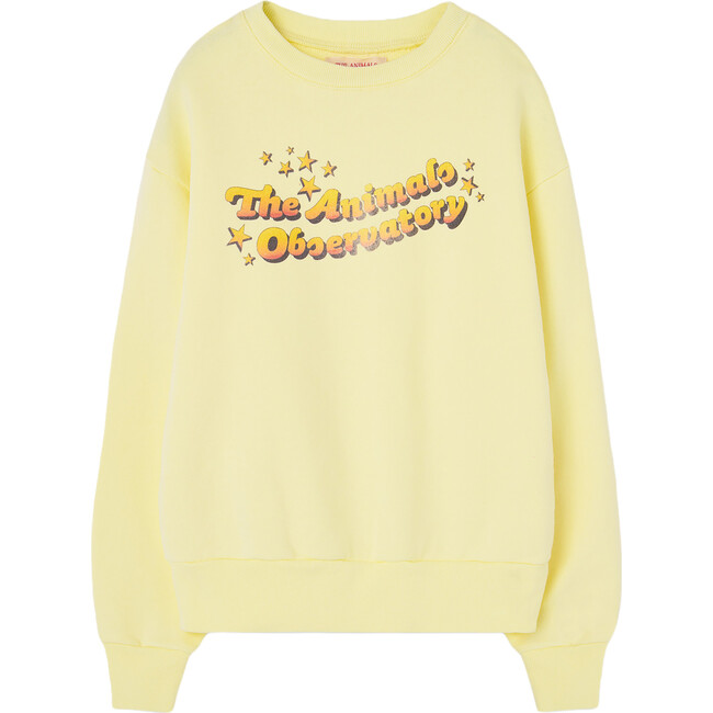 Bear Animals Observatory Kids Relaxed Fit Sweatshirt, Soft Yellow