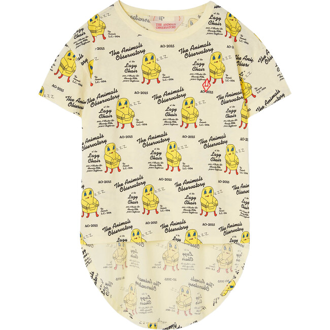 Hare Chair Kids Oversize Fit T-Shirt, Soft Yellow