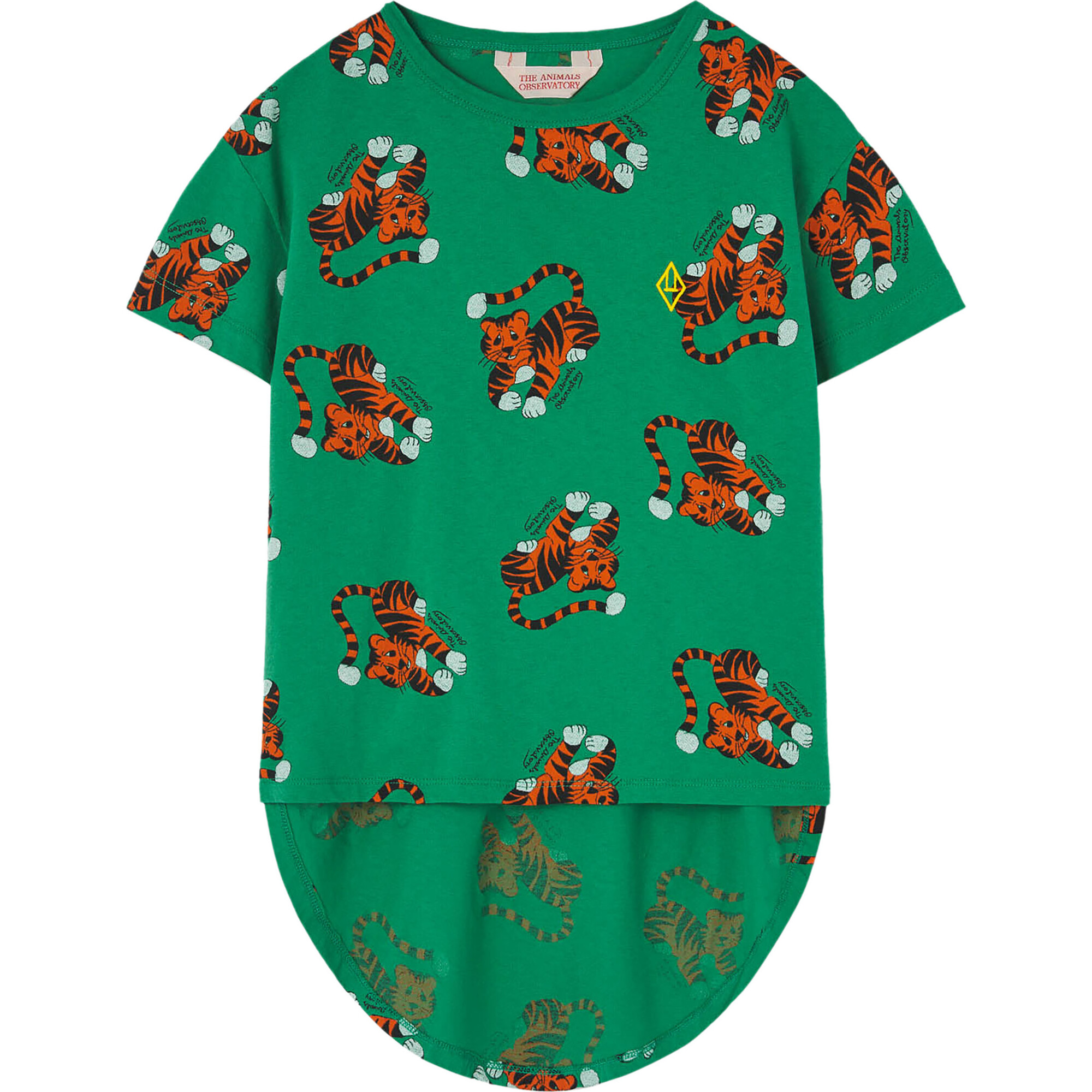 Hare Tigers Kids Oversize Fit T-Shirt, Green - T-Shirts - 1