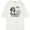 Rooster Dogs Kids Oversize Fit T-Shirt, White - T-Shirts - 1 - thumbnail