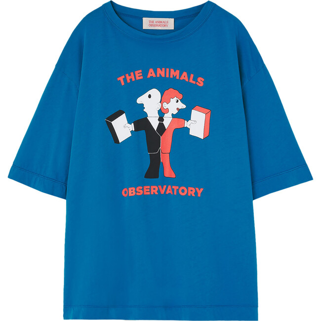 Rooster Animals Observatory Kids Oversize Fit T-Shirt, Blue