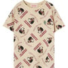 Rooster Billy the Dog Kids Relaxed Fit T-Shirt, Beige - T-Shirts - 1 - thumbnail