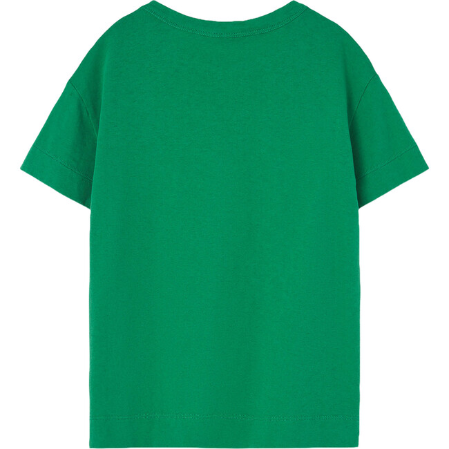 Rooster Flowers Kids Relaxed Fit T-Shirt, Green - T-Shirts - 2