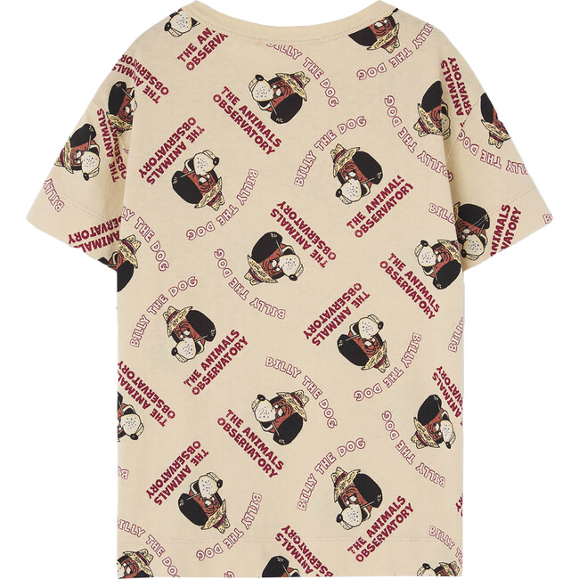 Rooster Billy the Dog Kids Relaxed Fit T-Shirt, Beige - T-Shirts - 2