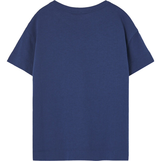 Rooster Worm Kids Relaxed Fit T-Shirt, Deep Blue - T-Shirts - 2