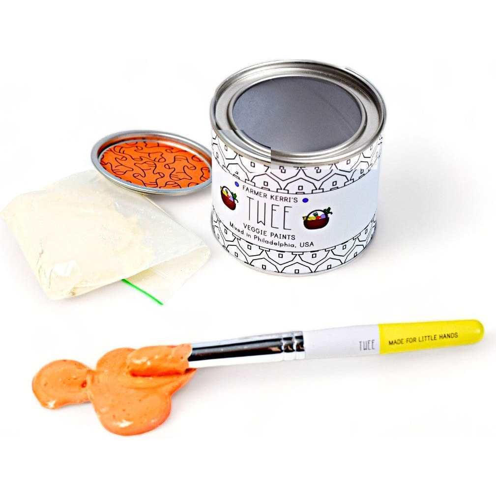 TWEE Farmer Kerri's Individual Ginger Orange Veggie Paint Can + Brush - Coloring - 1