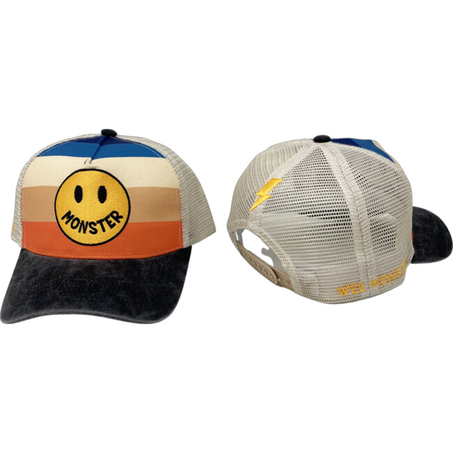 Embroidered MONSTER Trucker Hat, Multicolors