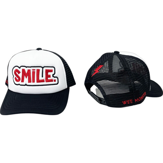 Embroidered SMILE Trucker Hat, Multicolors