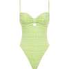 Devin Print One-Piece Swimsuit, Lime Icing - One Pieces - 1 - thumbnail