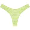 Lulu Print Zig-Zag Stitch Bikini Bottom, Lime Icing - Two Pieces - 1 - thumbnail