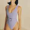 Crochet Kim One-Piece Swimsuit, Lilac - One Pieces - 2