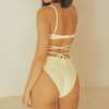 Rib Tamarindo Binded Bikini Bottom, Buttercream - Two Pieces - 3