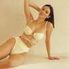 Rib Tamarindo Binded Bikini Bottom, Buttercream - Two Pieces - 4
