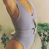 Crochet Kim One-Piece Swimsuit, Lilac - One Pieces - 3