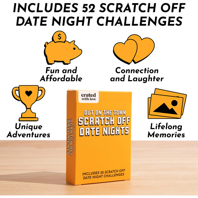 Out on the Town Scratch Off Card deck for Date Night Ideas - Board Games - 2