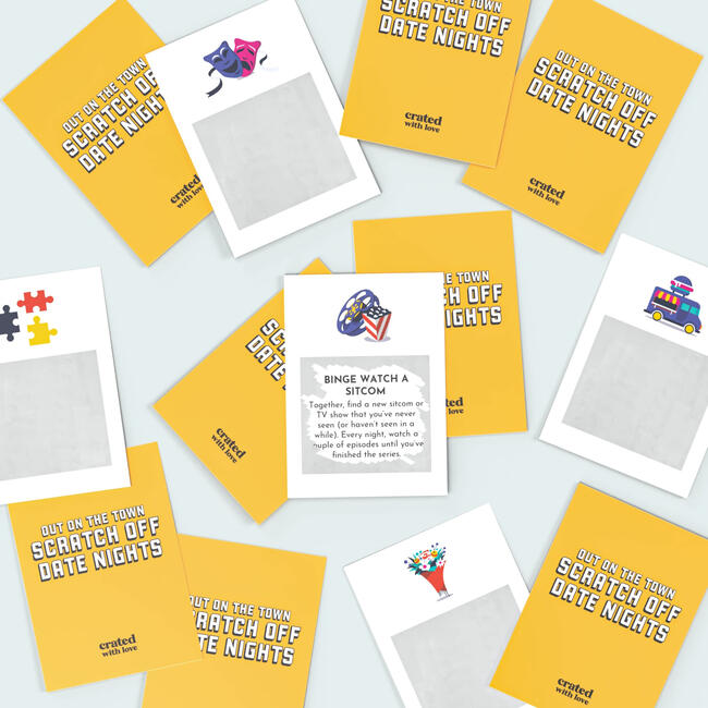 Out on the Town Scratch Off Card deck for Date Night Ideas - Board Games - 4